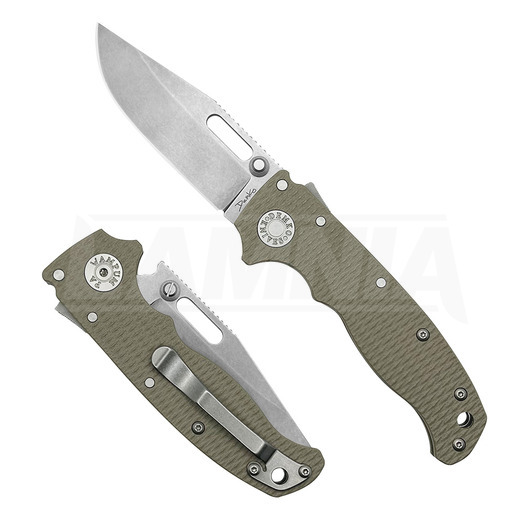 Demko Knives AD20.5 S35VN Clip Point Taschenmesser, tan