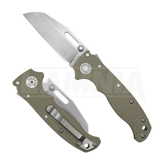 Demko Knives AD20.5 S35VN Shark Foot folding knife, tan