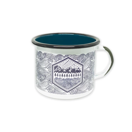 Prometheus Design Werx SPD Kraken Trident + AT Enamelware Mug 16oz