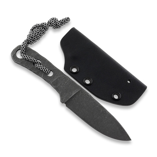 Piranha Knives Skeleton Necker kniv, black kydex