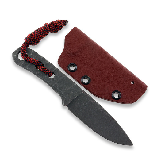 Piranha Knives Skeleton Necker סכין, red kydex