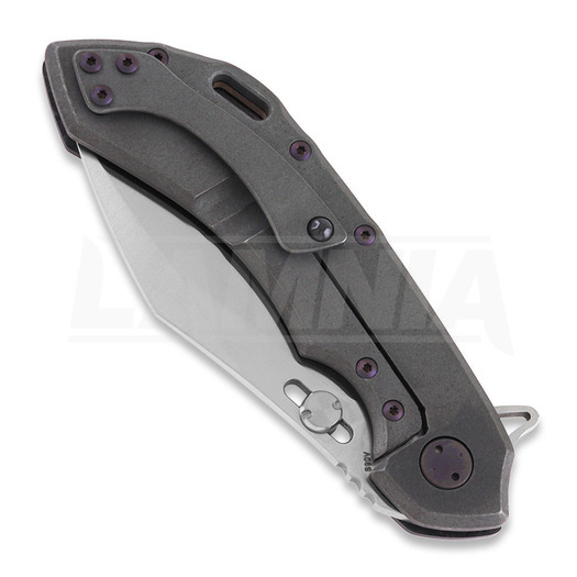 Olamic Cutlery Wayfarer 247 Cutlass folding knife, Dark Matter, Purple