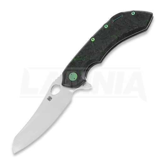 Olamic Cutlery Wayfarer 247 Mouflon folding knife, Dark Matter, Green