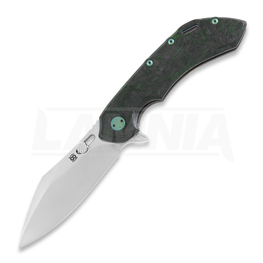 Olamic Cutlery Wayfarer 247 Cutlass folding knife, Dark Matter, Green