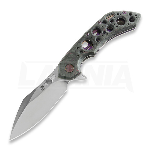 Olamic Cutlery Wayfarer 247 Cutlass סכין מתקפלת, Dark Matter, Purple Show Side