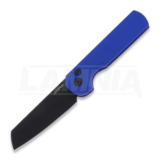 Arcform Slimfoot Auto - Blue Anodize / Black Coated folding knife