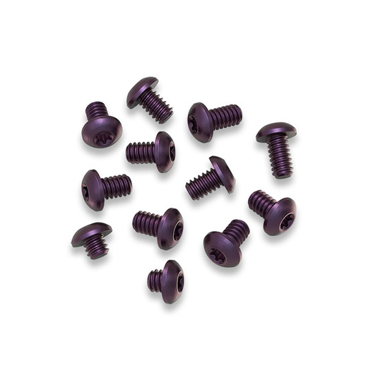 Flytanium Set of 12 Titanium Body Screws for Benchmade Bugout Purple