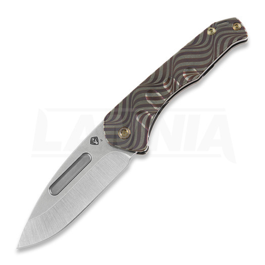 Couteau pliant Medford Praetorian Slim S45VN Tumbled DP Blade, Tumbled "Gold Psychedelic Wave"