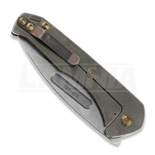 Couteau pliant Medford Praetorian Slim S45VN Tumbled DP Blade, Tumbled "Gold Psychedelic Wave"