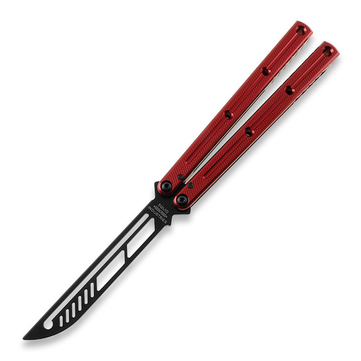 Cvičné nož motýlek Squid Industries Krake Raken Trainer V2.5 Inked Red