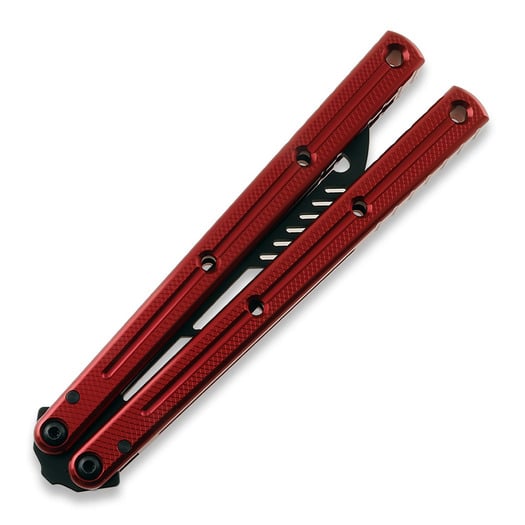 Cvičné nož motýlek Squid Industries Krake Raken Trainer V2.5 Inked Red
