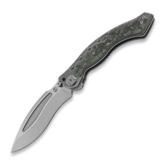 Maxace Vortex Green Quartz Carbon Fiber folding knife