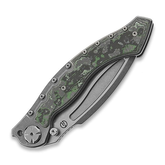 Maxace Vortex Green Quartz Carbon Fiber Taschenmesser