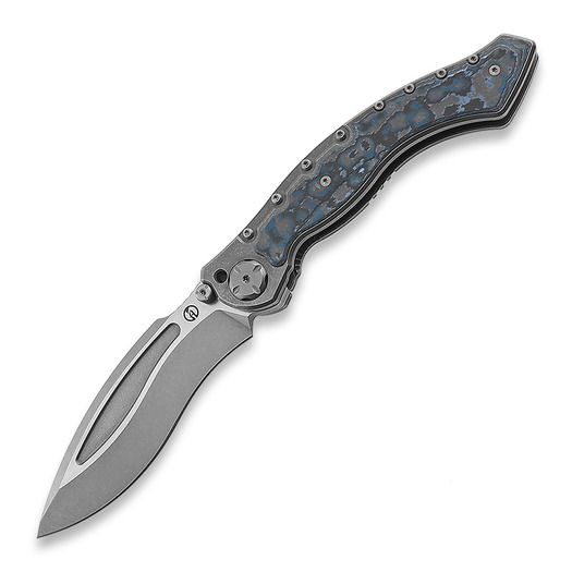 Maxace Vortex Blue Quartz Carbon Fiber folding knife