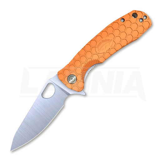 Honey Badger Leaf Large 折り畳みナイフ, オレンジ色