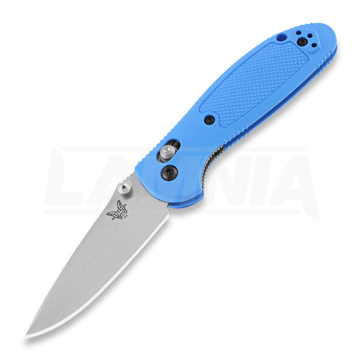 Benchmade Mini-Griptilian 折叠刀, 推刀柱, 藍色 556-BLU-S30V