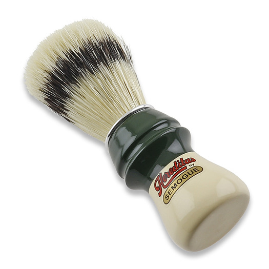 Semogue Boar Bristle Shaving Brush, Green/Ivory