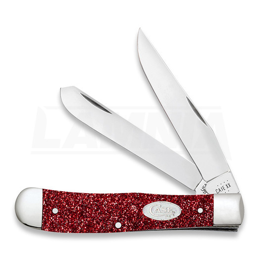 Case Cutlery Trapper, Ruby Red Stardust Kirinite 67000