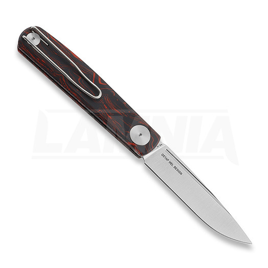 RealSteel Gslip Compact 折り畳みナイフ, Damascus G10, Ocean Red 7865OR