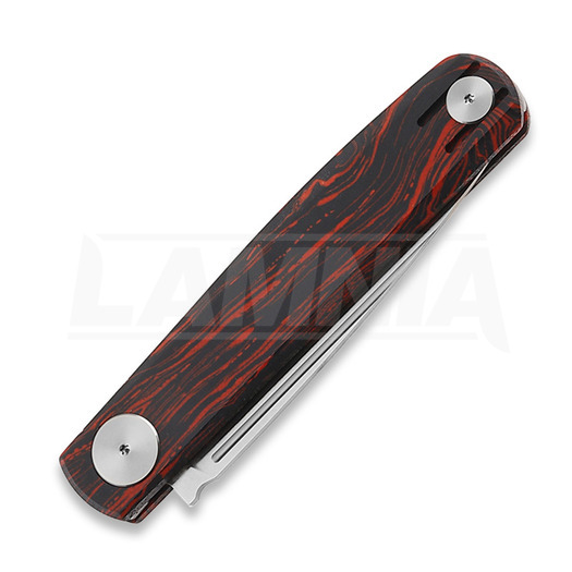 RealSteel Gslip Compact 접이식 나이프, Damascus G10, Ocean Red 7865OR