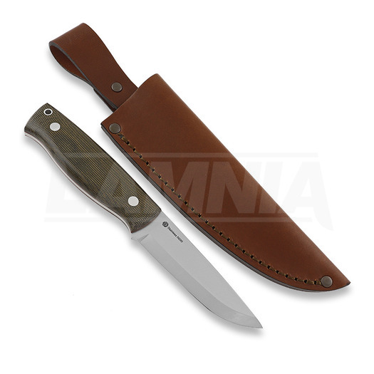 Couteau Nordic Knife Design Forester 100, N690, green micarta