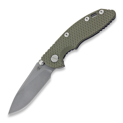 Couteau pliant Hinderer 3.0 XM-18 Slicer Non Flipper Tri-Way Working Finish OD Green G10
