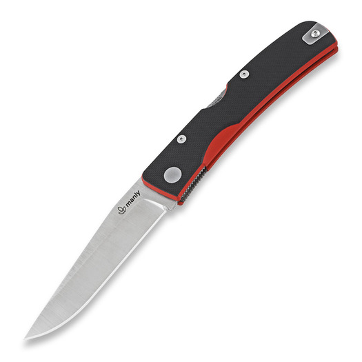 Manly Peak CPM-154 Two Hand Opening folding knife, red