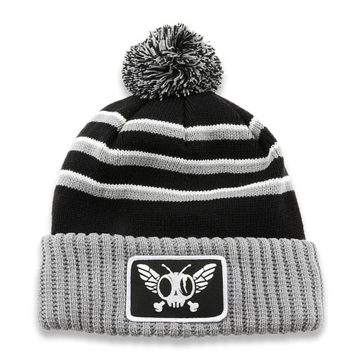 Flytanium DFS Corpo Knit Pom Beanie - Black/White - Black כובע גרב