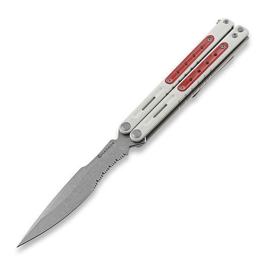 Maxace Hellcat G10 butterfly knife, white