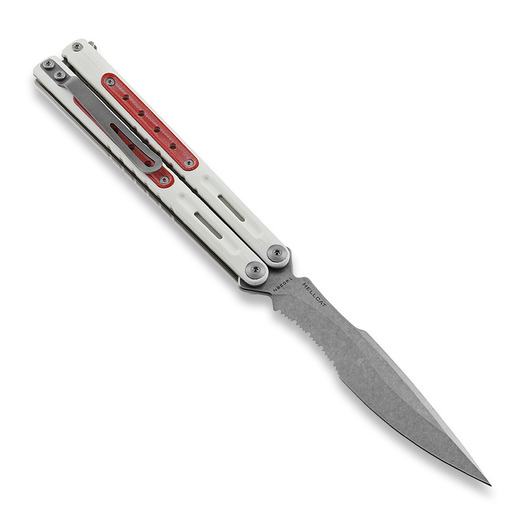 Maxace Hellcat G10 balisong kniv, vit