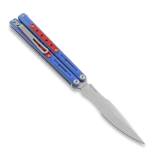 Maxace Hellcat G10 balisong kniv, blå