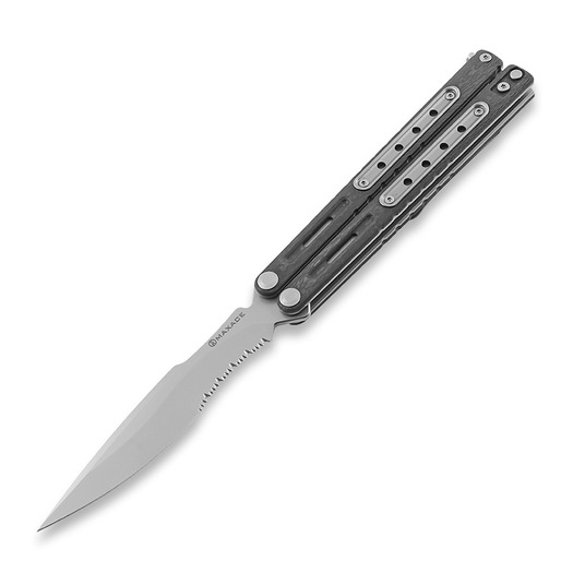 Maxace Hellcat M390 balisong kniv, carbon fiber