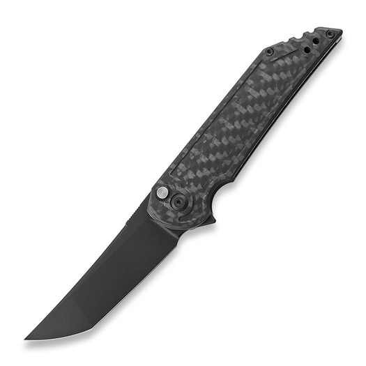 Jake Hoback Knives Kwaiback Button Lock vouwmes, Twill Carbon
