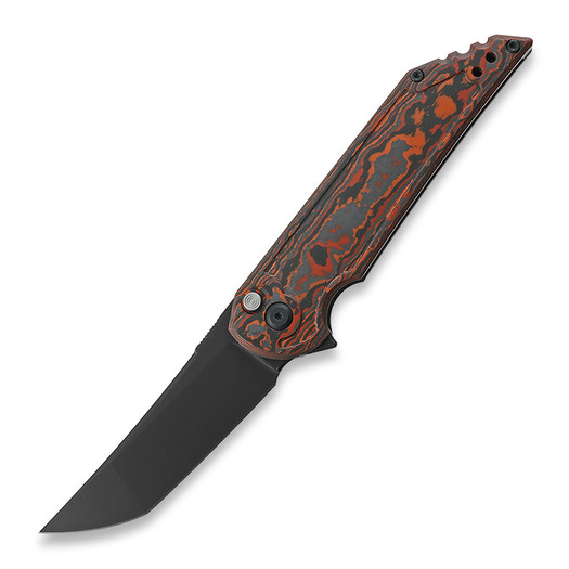 Jake Hoback Knives Kwaiback Button Lock vouwmes, Mars Valley Fat Carbon