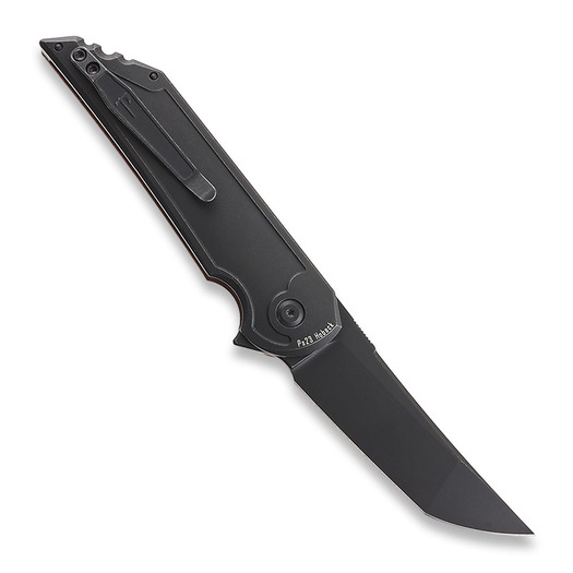 Couteau pliant Jake Hoback Knives Kwaiback Button Lock, Mars Valley Fat Carbon