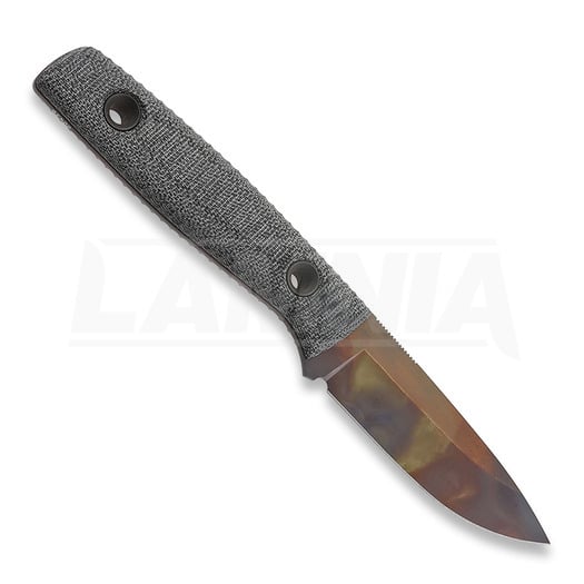 TRC Knives Classic Freedom M390 Apo finish 刀, black canvas micarta