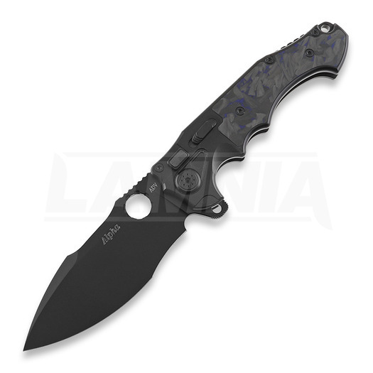 Andre de Villiers Alpha folding knife, Black/Blueshred