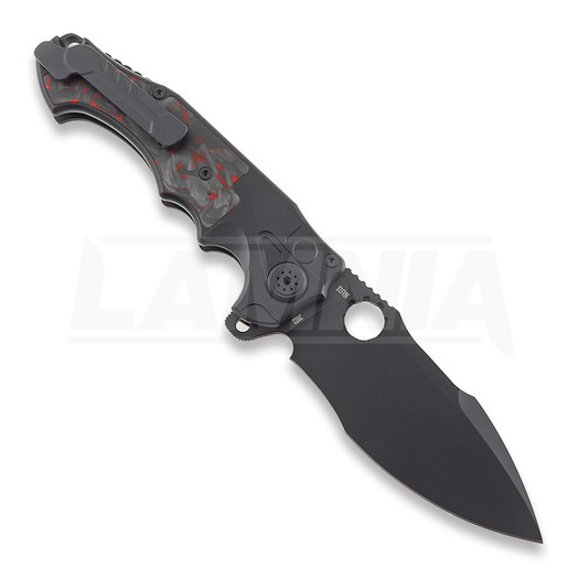 Andre de Villiers Alpha folding knife, Black/Redshred
