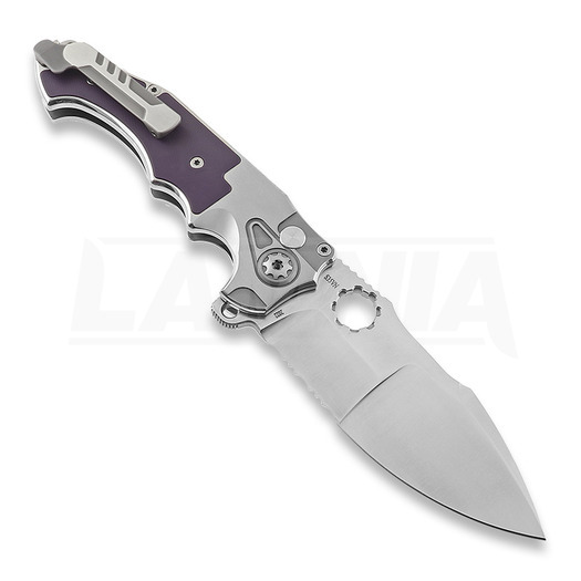 Andre de Villiers Alpha S 折叠刀, Satin, Purple G10