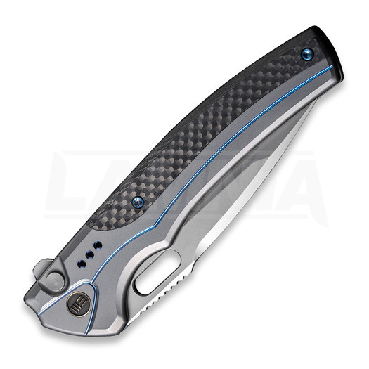 We Knife Exciton, Gray Titanium, Twill CF, Silver BB WE22038A-3