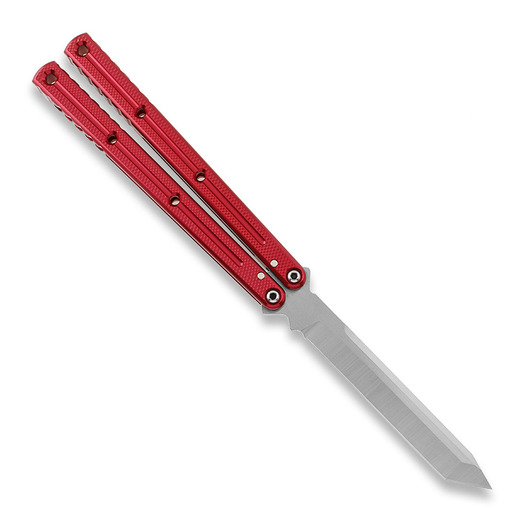 Nož motýlek Squid Industries Krake Raken Tanto Red V3