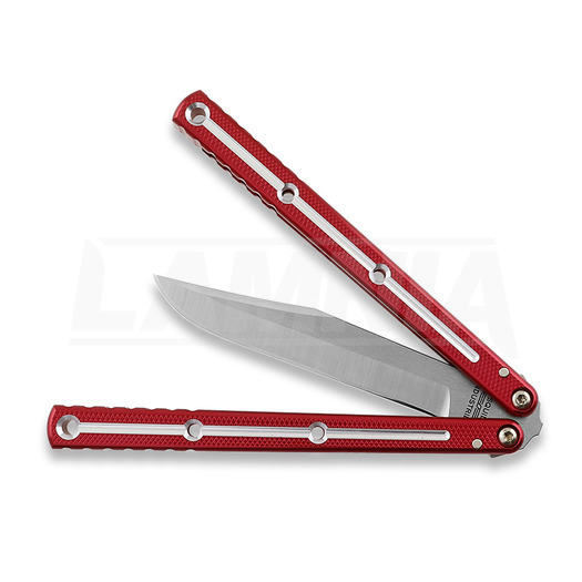 Nož motýlek Squid Industries Krake Raken Bowie Dual-Tone Red V3