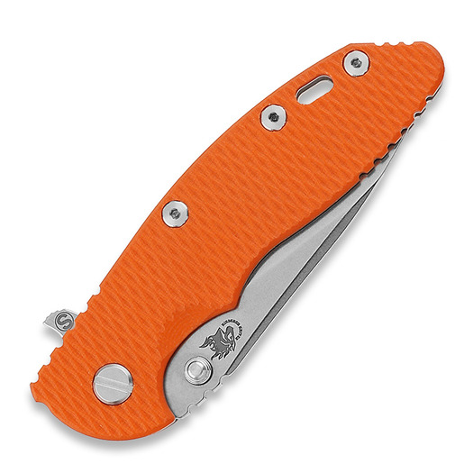 Hinderer 3.5 XM-18 Magnacut Skinny Slicer Tri-Way Stonewash Orange G10 foldekniv