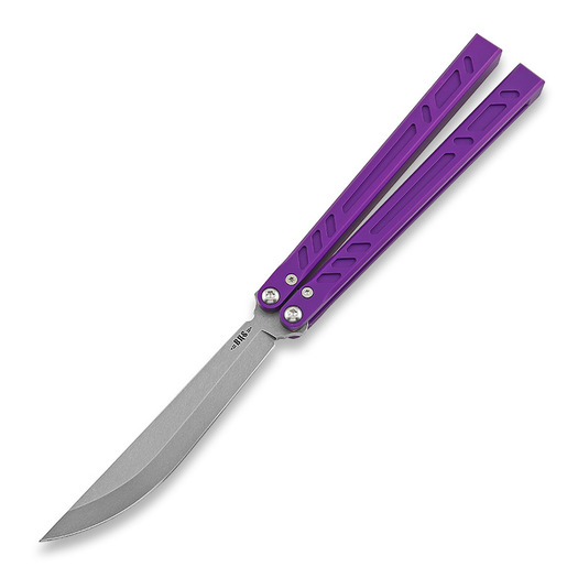 BRS Aluminum Channel Barebones balisong kniv, Purple Anodized