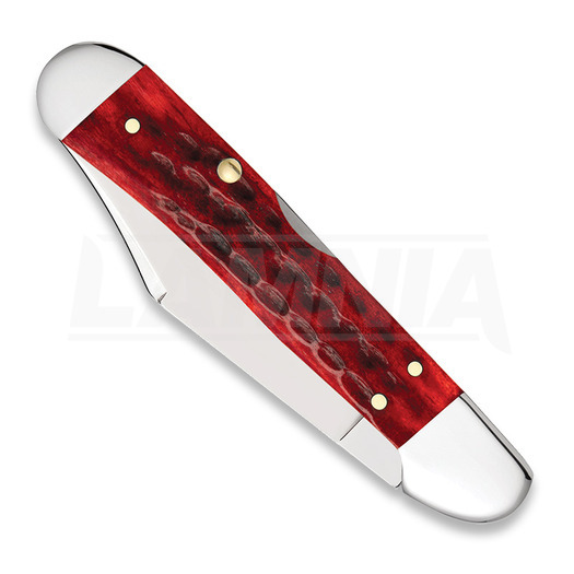Case Cutlery Mini CopperLock, Pocket Worn Old Red Bone Corn Cob Jig 10307