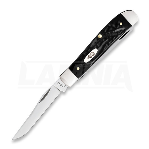 Case Cutlery Mini Trapper, Black Synthetic Rough Jig 18237