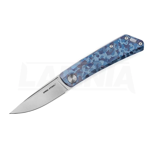 Nóż składany RealSteel Luna TC04 - Blue Camo/Satin 7001TC04