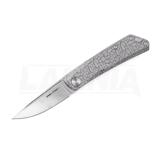 RealSteel Luna TC05 - Grey Crackle/Satin 折り畳みナイフ 7001TC05