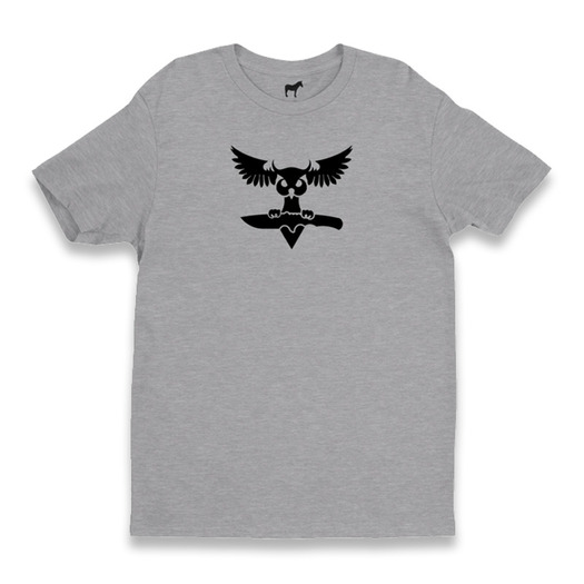 T-shirt Audacious Concept Owl Knife, grigio