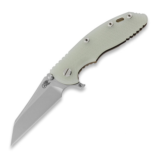 Couteau pliant Hinderer 3.5 XM-18 S45VN Fatty Wharncliffe Tri-Way Stonewash Translucent Green G10